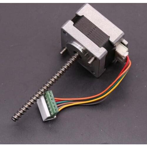 35mm Micro Stepper Motor 2-Phase 6-Wire Step Angle: 1.8 Degrees With Dual Ball Bearing NEMA 14 Motor 64mm Long Screw Rod Shaft