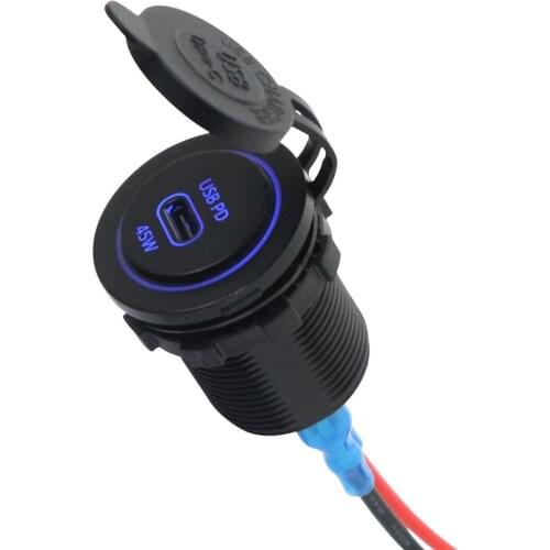 USB C Car Charger 45W Power Delivery for iPhone Samsung Smartphone Laptop