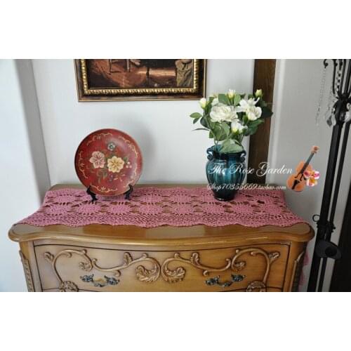 Free shipping ZAKKA fashion 90% off cotton crochet royal blue table runner as table cover towel for home decor cotton runners