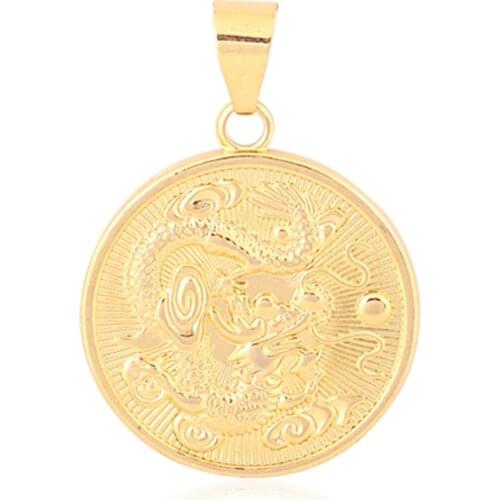 Brand New Dragon Pendant Necklaces For Women Men Gold Color Vintage Rose Choker Necklace Mascot Ornaments Jewelry Free Shipping