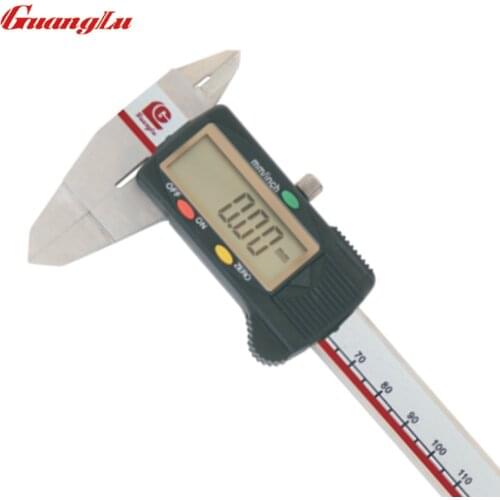GUANGLU Digital Caliper With Thin Jaws 0-150mm/6'' 0.01mm/inch Electronic Stainless Steel Micrometer Calipers Measuring Tools