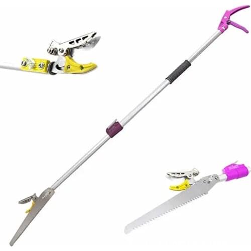 Reach Pruner 2.2m Extra Long Cut and Hold Bypass Pruner Max Cutting Fruit Picker and Tree Cutter For Garden