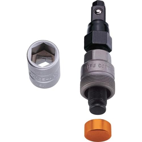 Icetoolz 04D2 Crank Extractor 14x15mm Sockets&8mm Hex Key For Crank Bolt And Crank Arm Removal Adpter For Square&Hollow Axles