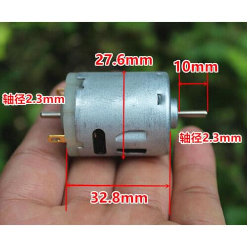 High Quality JOHNSON RS-365 Mini Electric Motor DC 6V-24V 12V 10000RPM High Speed Carbon Brush Motor Thread Shaft DIY Toy Model