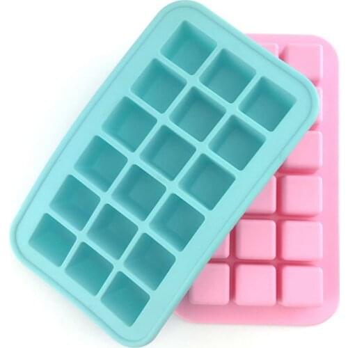 18 Grids Food Grade Silicone Ice Cube Mold Tray Home DIY Ice Cream Mould Square Shape Ice Cream Maker Kitchen Bar Accessories