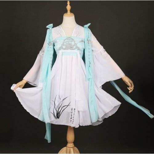Chinese Game Moonlight Blade Cospaly Costume Girl Magic Blade Yi Hua Gong Daily Dress Lolita Dress Halloween Costumes for Women