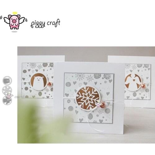 Piggy Craft metal cutting dies cut die mold Angel snow bear circle Scrapbook paper craft knife mould blade punch stencils dies