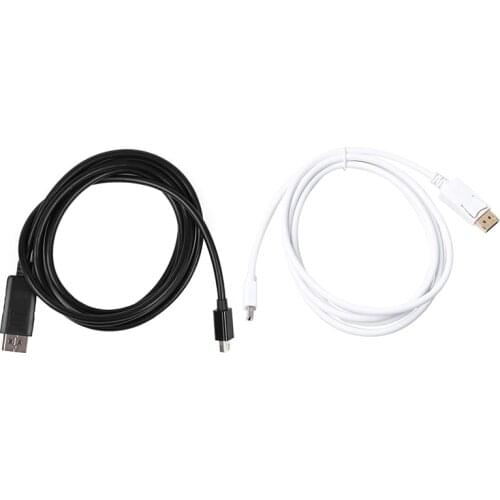 Mini Display Port DP to DisplayPort DP 1.2 Cable Male to Male 1.8m