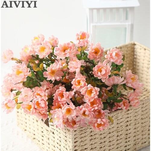 NEW Artificial Flower Wild Chrysanthemum Bouquet Home Christmas Decoration DIY Wedding Bouquet Road Leading Flower Wall Plant