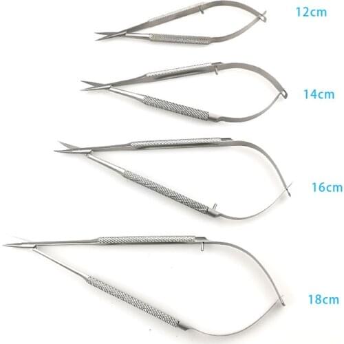 Ophthalmic Castroviejo Corneal Scissors Capsule Membrane Scissors Stainless Steel Micro Scissors Eye Instruments