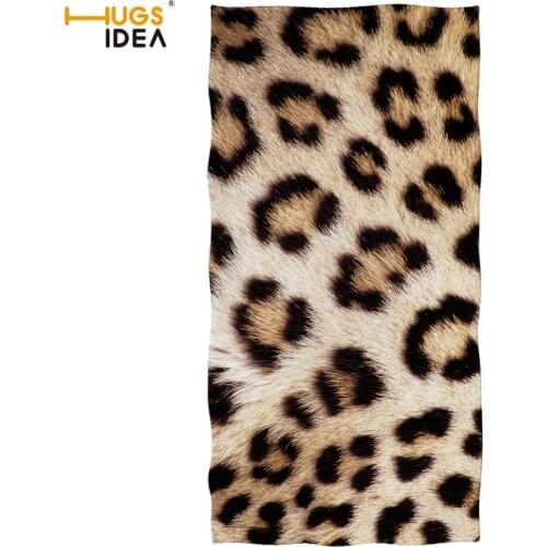 HUGSIDEA Leopard Print Zebra/python/Tiger/giraffe Animal Fur Beach Towel Microfiber Bath Towel Quick-Dry Hand/face Towel Blanket
