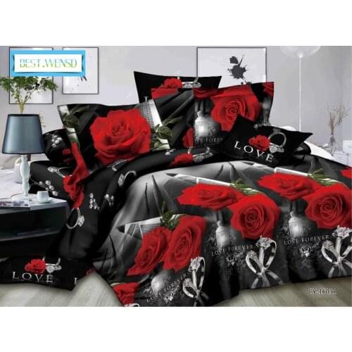 Bedclothes Luxury Home Textile Autumn Dark-color Flower Series 3d Bedding Sets Bed Set Duvet Cover Bed Sheet Double Bedclothes