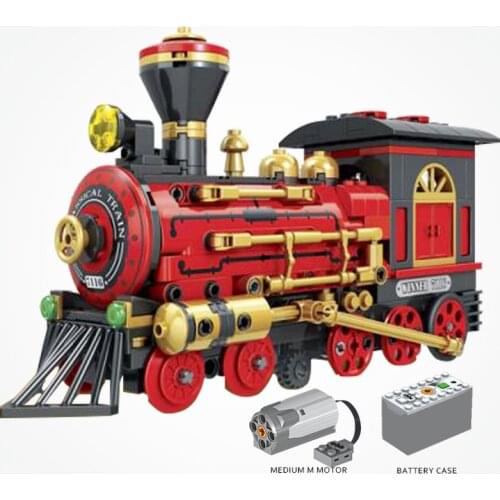 RC Building Blocks Classic Train 372 PCS City Electric Motor Magic Potter Toy Engine Sets Power Function Block Brick Toys