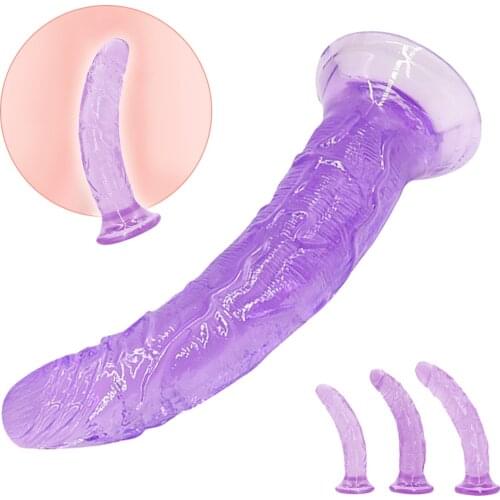 Realistic Penis Dildo for Women Big Penis With Suction Cup Sex Toys Crystal Vagina Anal Butt Plug Fake Cock Sex Toys for Women