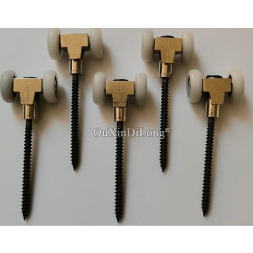 10PCS Louver PVC Folding Door Hanging Wheel Aluminum Alloy Sliding Folding Door Pulley Wheel Partition Kitchen Roller GF567