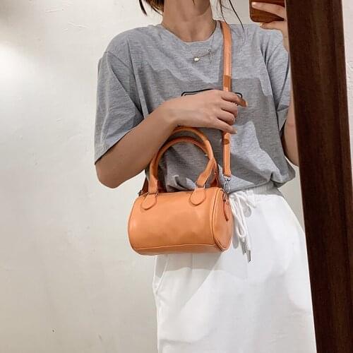 Womens Luxury Designer Handbags Purses Solid Color PU Leather Female Crossbody Bag Ladies Small Portable Boston Shoulder Bags