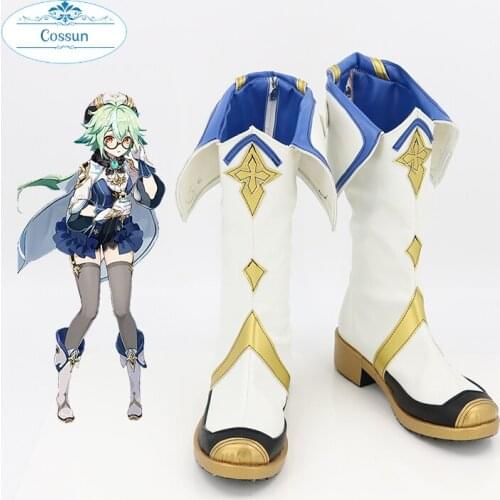 Game Genshin Impact Sucrose Boots Halloween Cosplay Shoes Custom Made 2021 New