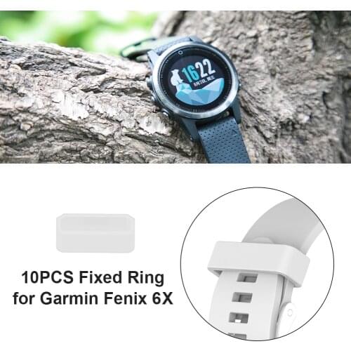 10pcs Silicone Watch Strap Band Keeper Loop Holder Ring for Garmin Fenix 6X