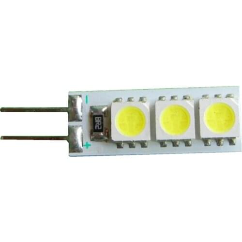 10PCS DC12V DC9VG4 LED Crystal lamp table lamp plug-in LED bulb Double-sided 5050-6SMD 1W DC9V Ultra small G4 LED DC12V blue red