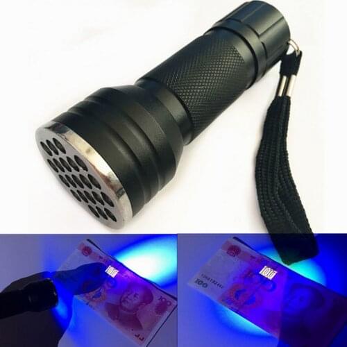 UV Flashlight 21LED 9LED UV Light 395 LED UV Torch Ultraviolet Black Light Lamp For Dog Urine Stain Checker Detection