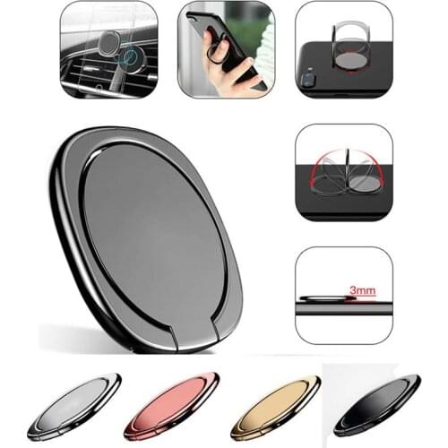 Universal 360 Degree Finger Ring Magnetic Phone Holder Grip for Samsung IPhone Xr Smartphone Tablet Phone Stand soporte movil
