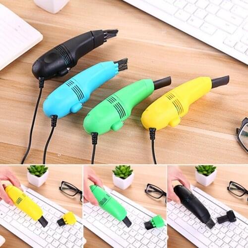 USB Mini Computer Keyboard Vacuum Cleaner Dust Cleaning Kit Handheld Keyboard Brush Device For PC Laptop Portable JA55