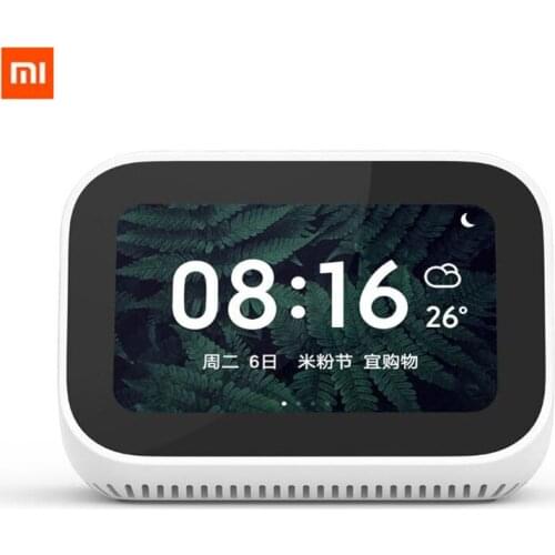 Xiaomi AI Touch Screen Bluetooth 5.0 Speaker Digital Display Alarm Clock WiFi Smart Connection Speaker For Xiaomi Smart Speaker