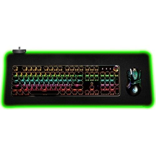 XXL RGB Mouse Pad Computer Gamer Mousepad Large Size Gaming Rubber No-slip 7 Colors LED Mouse Mat PC Laptop Keyboard Desk Carpet