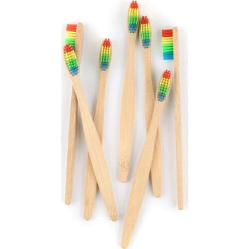 1PCS Eco Friendly Adult Bamboo Toothbrushes Charcoal Low-carbon Toothbrush Ultra Fine Bristle Clean Tongue For Travel