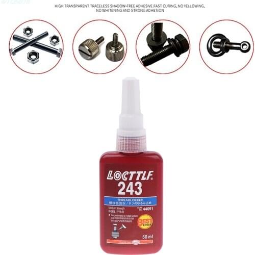 1Pcs 243 Glue Screw Adhesive Blue Glue Anaerobic Adhesive Sealing And Leakproof Thread Locker