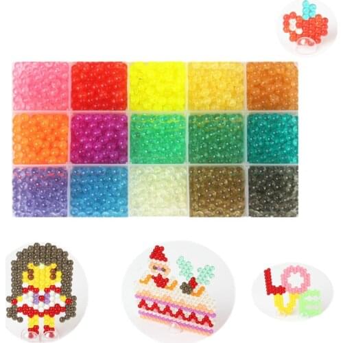 100pcs/bag Crystal Spray Beads Puzzle Toys for Children 15 Colors Water Sticky Beads Educational toys Pegboard Set Speelgoed