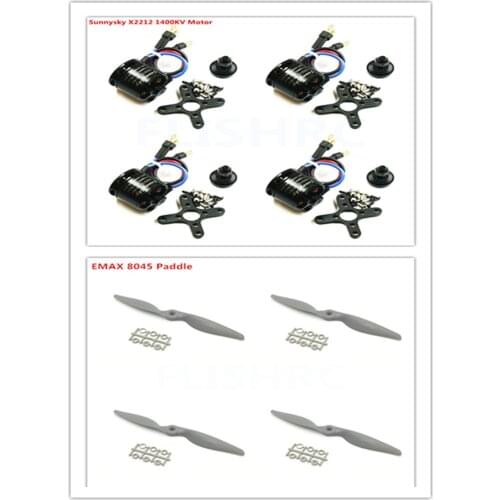 4Pieces/Lot) Sunnysky X2212 1400KV Brushless Motor with 8045 Paddle for RC Quadcopter Multicopter