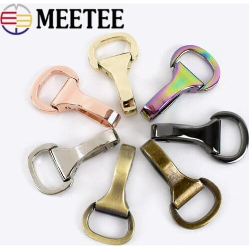 Meetee 5/10pcs 15mm Metal Bag Buckles Handbag Strap Chain Clasps Lobster Snap Hook Dog Collar Clip DIY Sewing Accessories KY543