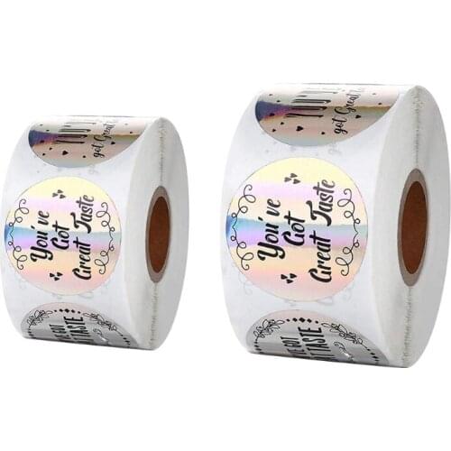 500pcs Great Taste Stickers Round Seal Labels Handmade Adhesive Sticker for Candy Gift Box Packaging Bag Wedding Thanks Stickers