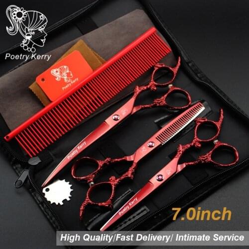 7 inch pet grooming kit dog scissors set straight cut teeth cut fish bone scissors hair care & styling