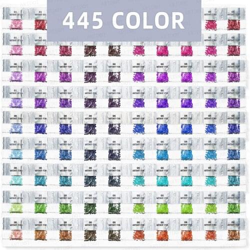 5D Diamond Painting Accessory Square Round 445 Colors Drills Rhinestone Beads Stone Gem Backup Cross Stitch Accessory Wholesale