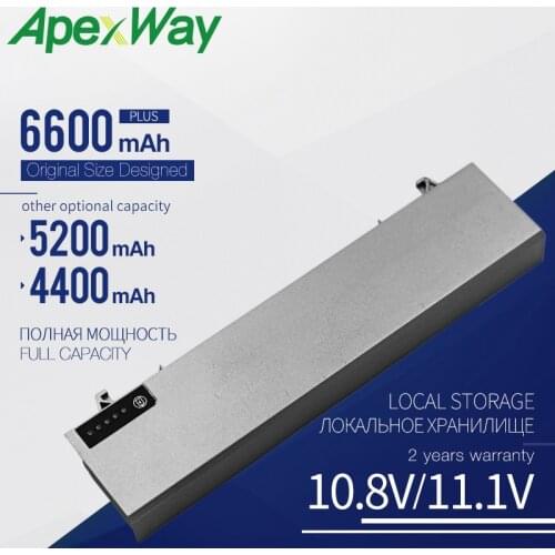 Apexway 6600mAh new laptop battery for DELL E6400 E6400 ATG E6400 XFR E6410 E6410 ATG E6500 E6510 Precision M2400 M4400 M4500
