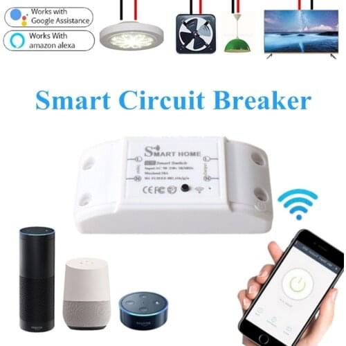 1/5/10pcs Smart Circuit Breaker Smart Timer Switch Relay AC 90-250 Remote Control Smart Home Compatiable With Alexa Google/ Siri