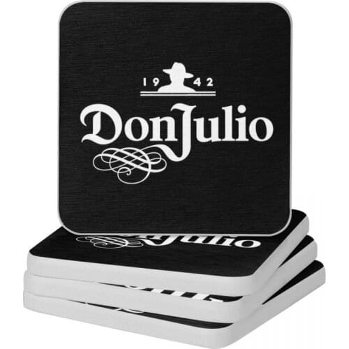 Don Julio 1942 White Logo Diatom Square Round Coaster Eco-friendly Cup Bonsai Mat Soap Toothbrush Pad Wholesale Diameter 10cm