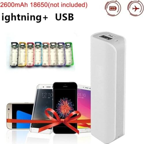 Power Bank Case powerbank box USB Ports Power Bank Shell PCB Charger Case DIY Kits Powered By 2600mAh 18650 Battery Yellow