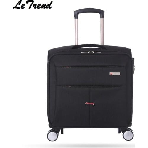 New Business Travel Oxford Rolling Luggage Casters 16 inch Men Multifunction Boarding Suitcase Large Capacity Travel Luggage
