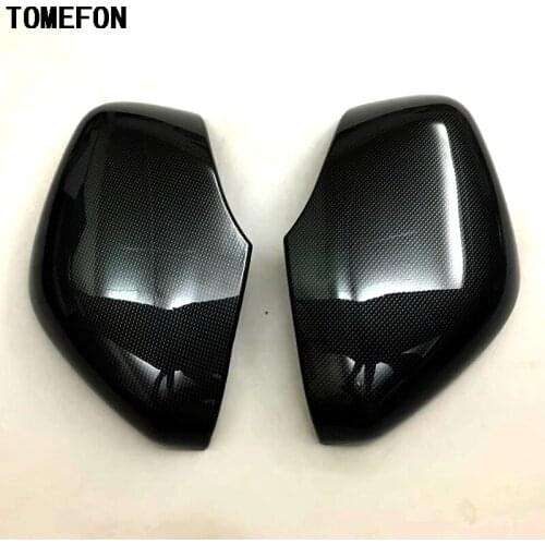 For Nissan PATROL Y62 2010-2016 ABS Carbon Fiber Paint Car Rear View Rearview Mirror Cover Silver Trim 2PCS 2016 Facelift