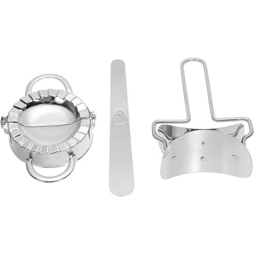 3pcs Stainless Steel Dumpling Maker Mould Ravioli Dough Meat Dumpling Wraper Mold For Kitchen Quick Dumpling Making