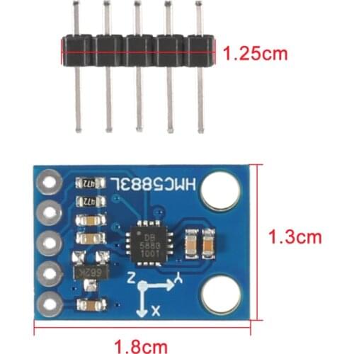 GY-273 3V-5V HMC5883L Triple Axis Compass Magnetometer Sensor Module Three Axis Magnetic Field Module For Arduino