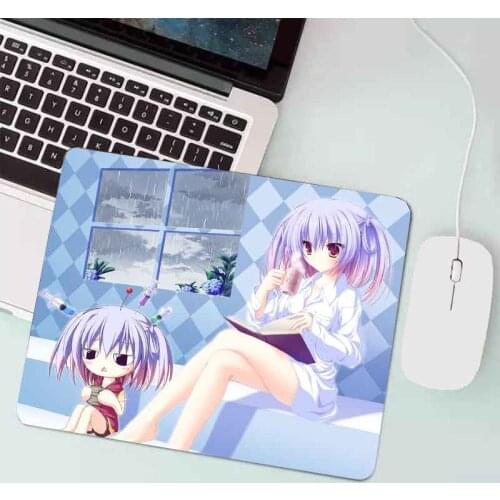 Kawaii pink beautiful girl heart cartoon mouse pad office non-slip creative table mat mouse pad anime mouse pad mouse pad keyboa