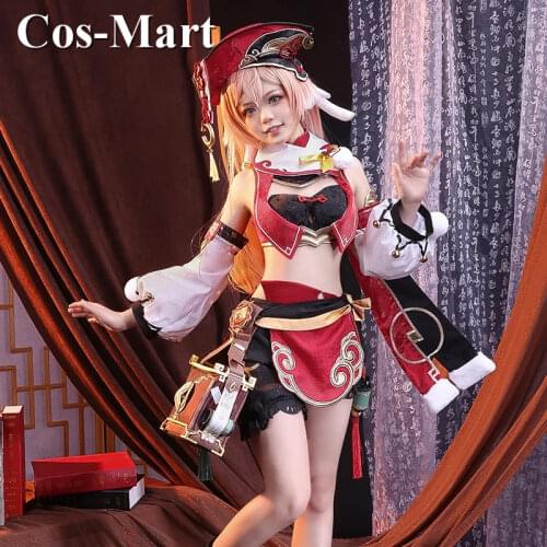 Hot Game Genshin Impact Yanfei Cosplay Costume Fashion Red Lovely Combat Uniform Female Activity Party Role Play Clothing S-L