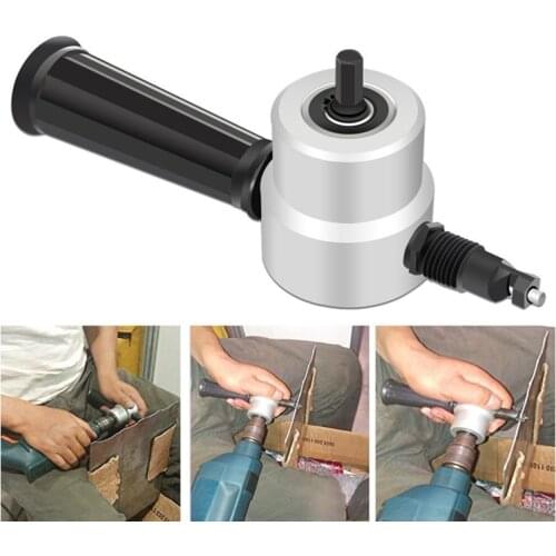 Nibble Metal Cutting Double Head Sheet Nibbler Saw Cutter Tool Drill Attachment Free Cutting Tool Nibbler Sheet Metal Cut