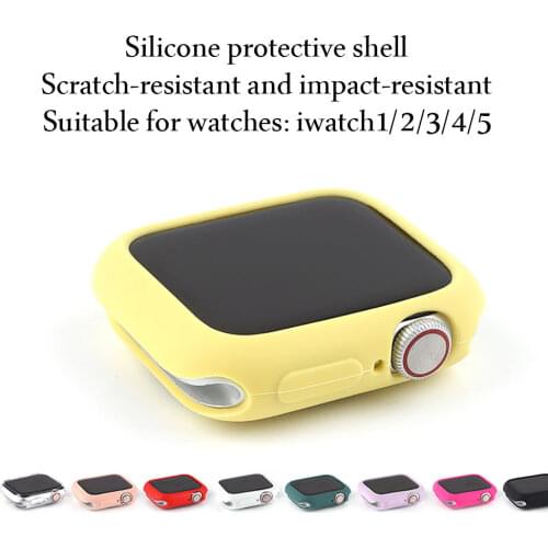 Candy Soft Silicone Case for Apple Watch 3 2 1 42MM 38MM Cover Protection Shell for iWatch 4 5 6 SE 40MM 44MM Watch Bumper