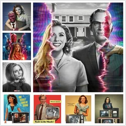 5D DIY Diamond Painter Movie TV Pictorial "WandaVision" Diamond Embroidery Cross Stitch Kit Mosaic Home Decoration Gift