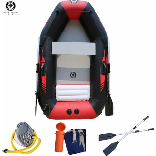 2 Person 200cm Water Sports Premium Inflatable Boat PVC 0.7mm Rowing Kayak Canoe Dinghy Hovercraft Fishing Ship Air Floor